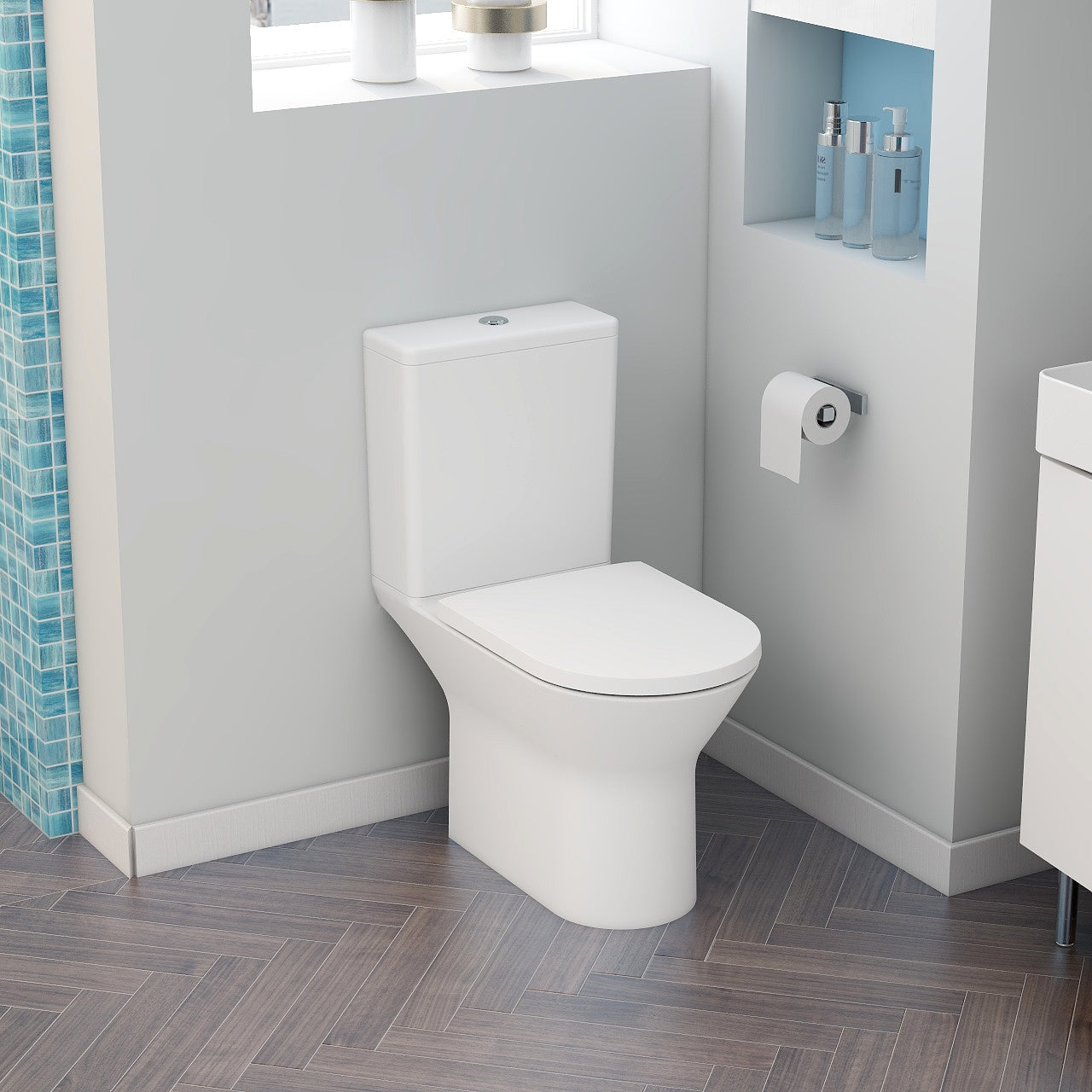 Blade Rimless Open Back Close Coupled Pan & cistern (pan height 400mm)