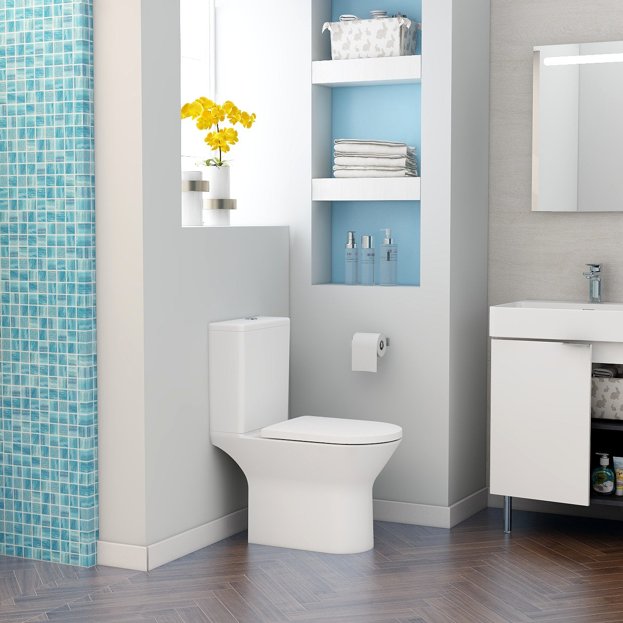 Blade Rimless Open Back Close Coupled Pan & cistern (pan height 400mm)