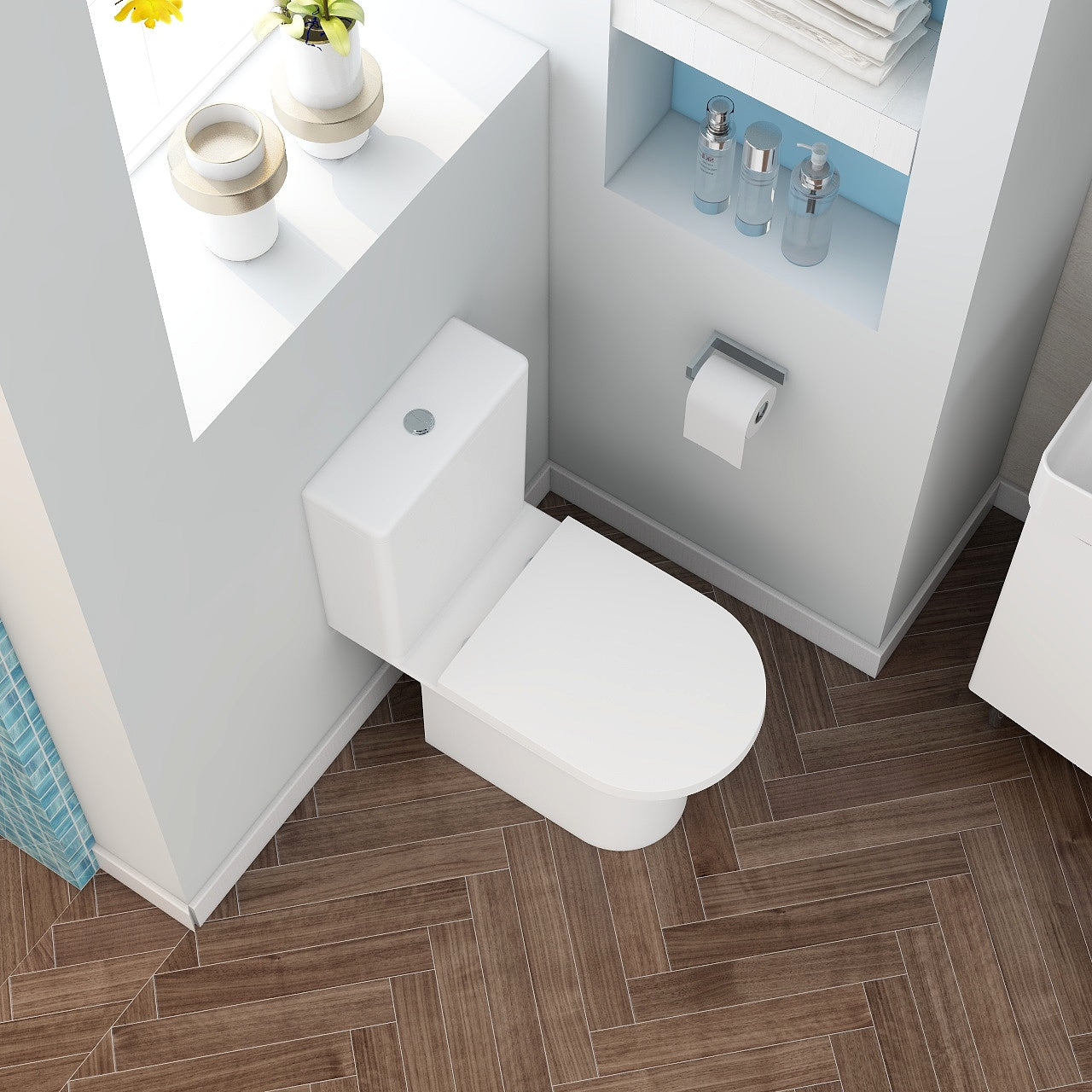 Blade Rimless Open Back Close Coupled Pan & cistern (pan height 400mm)