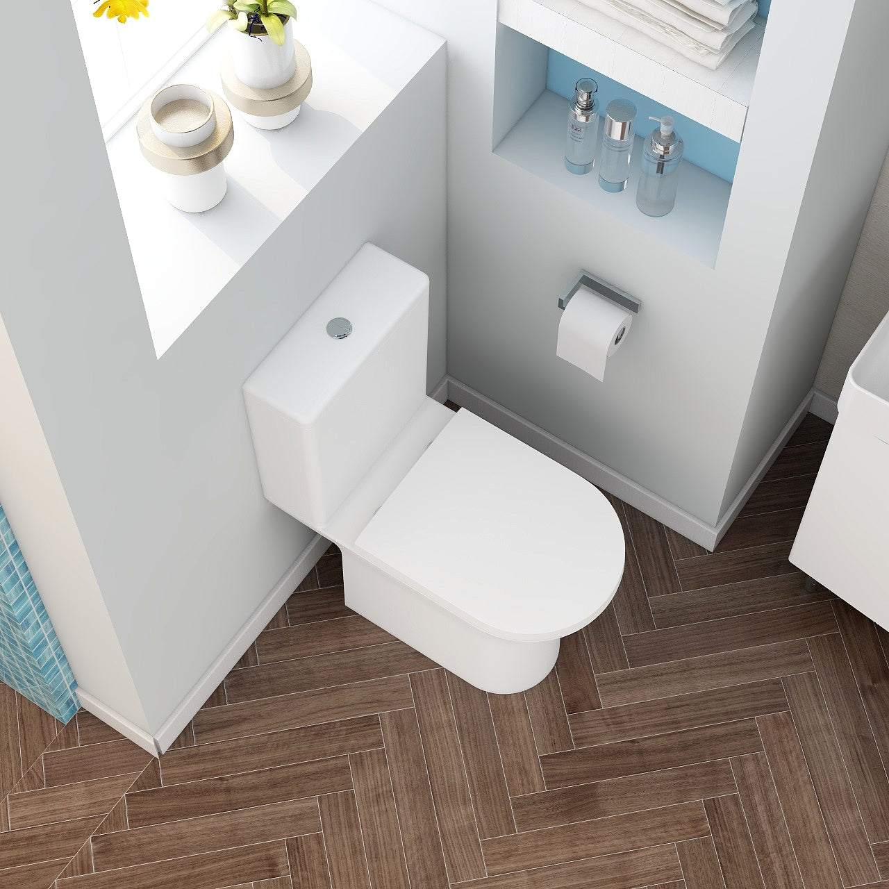 Blade Rimless Comfort Height Open Back Close Coupled Pan & cistern (pan height 450mm)