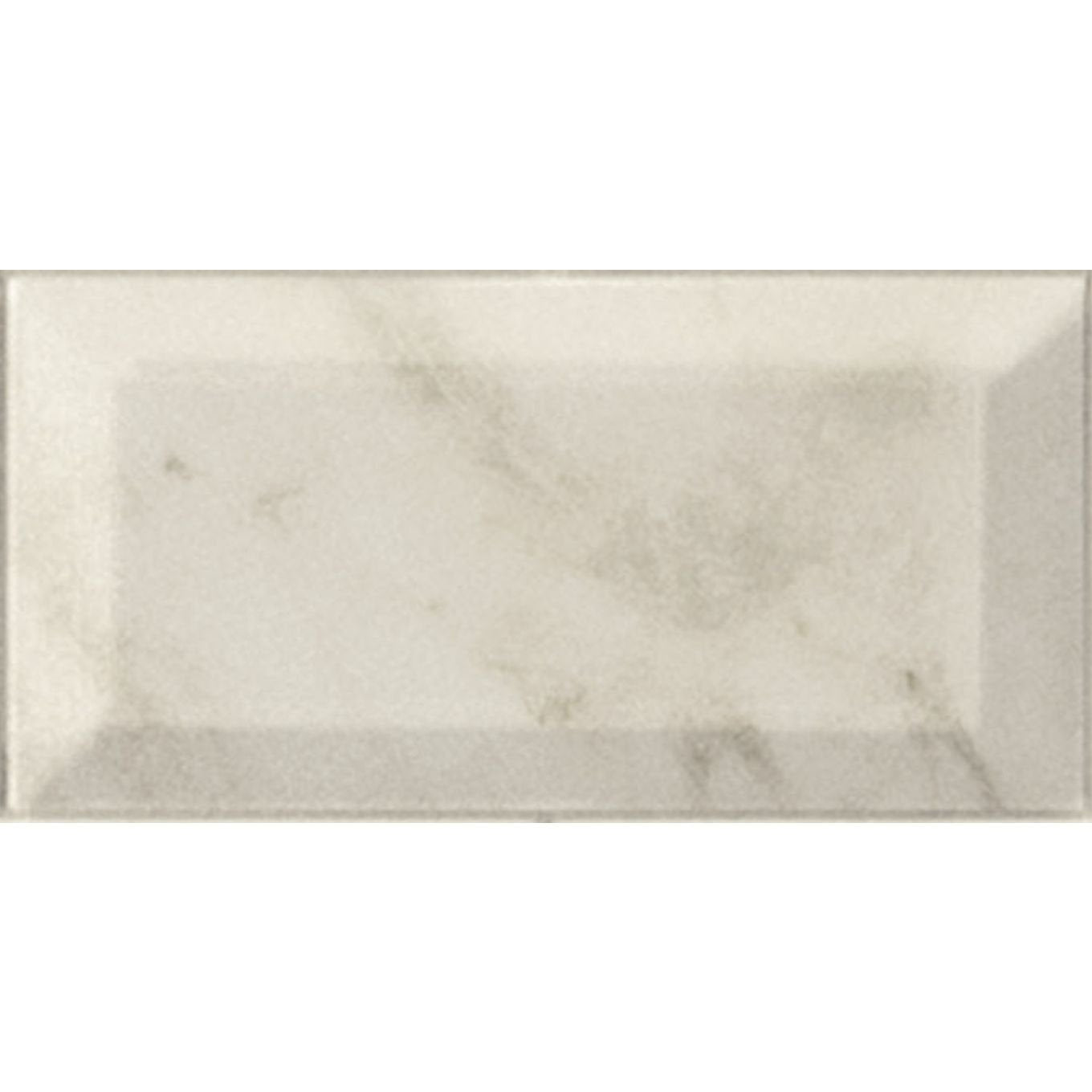 Metro Calcata Beige Marble Ceramic Brick Tile 100x200mm