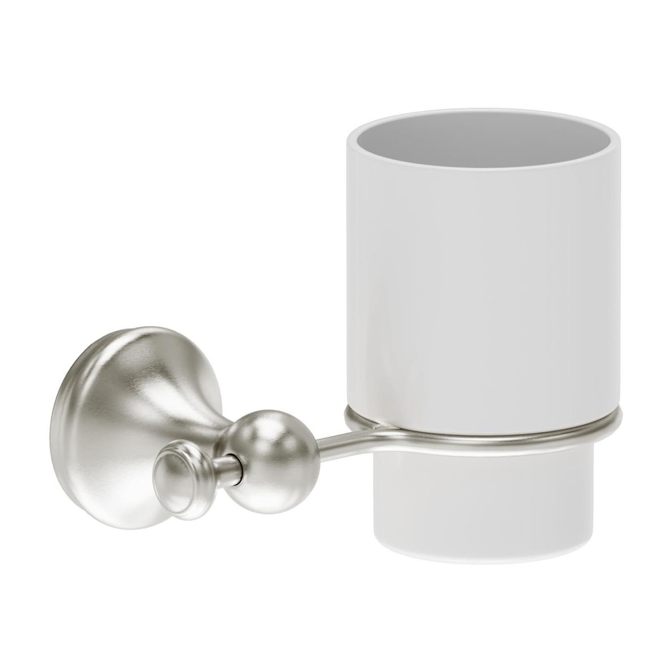 Warwick Brushed Nickel Traditional Tumbler & Holder
