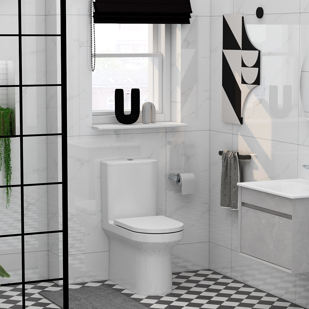 Alma Rimless Closed Back Close Coupled Pan and cistern (420mm pan height)
