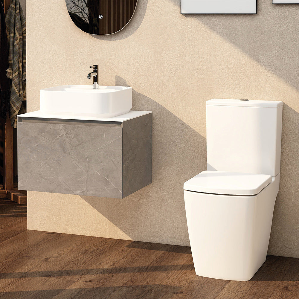Ravine Rimless, Comfort Height Close Coupled Open Back pan & cistern (pan height 430mm)