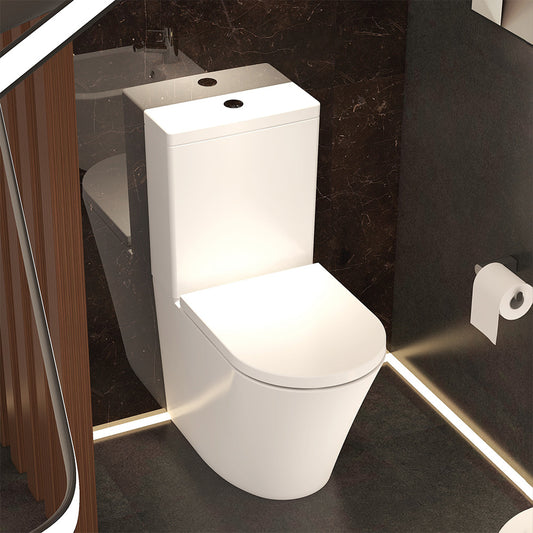 Arco Rimless short projection closed back close coupled pan & cistern (pan height 400mm)