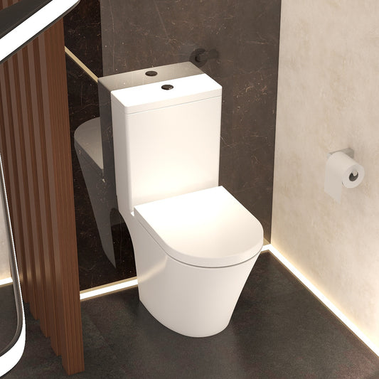 Arco Rimless, short projection, open back close coupled pan & cistern (pan height 400mm)