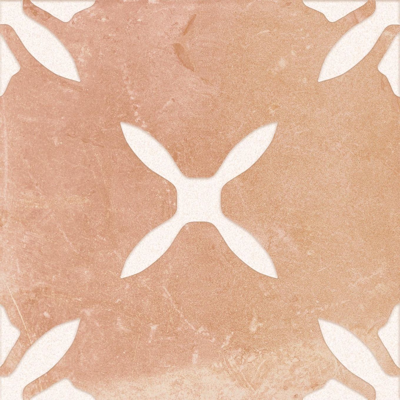 Pedro Clay Decor Flower Matt Porcelain Tile 223x223mm