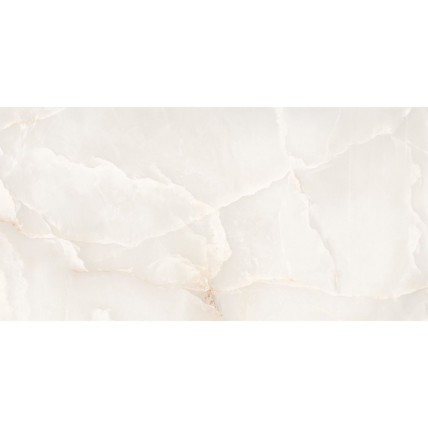 Manila White Gloss Onyx Marble Porcelain Tile 1200x600mm