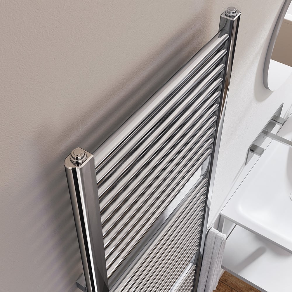 Neptune Chrome Heated Towel Rail 1200x500mm