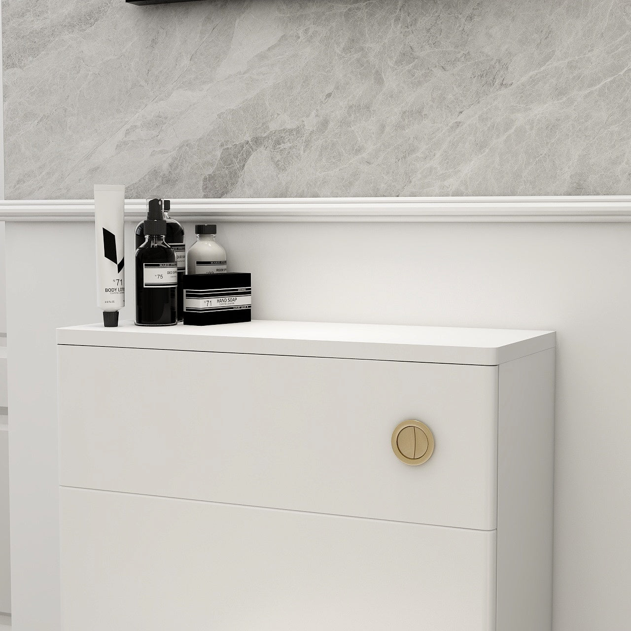 Brushed Brass pneumatic flush button for CIST-1