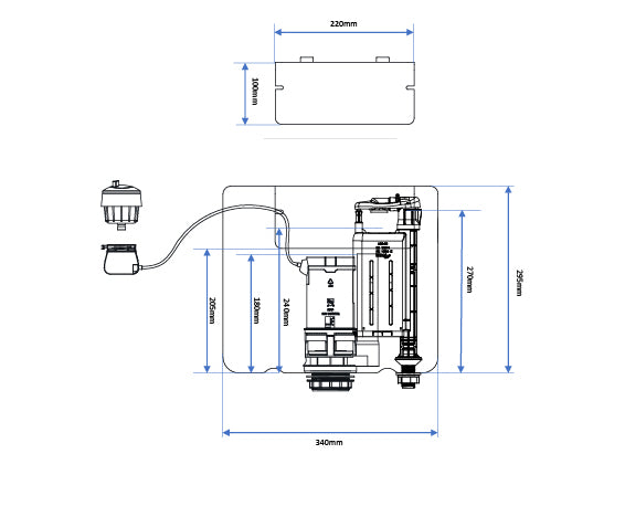 Concealed Cistern with Bottom Inlet