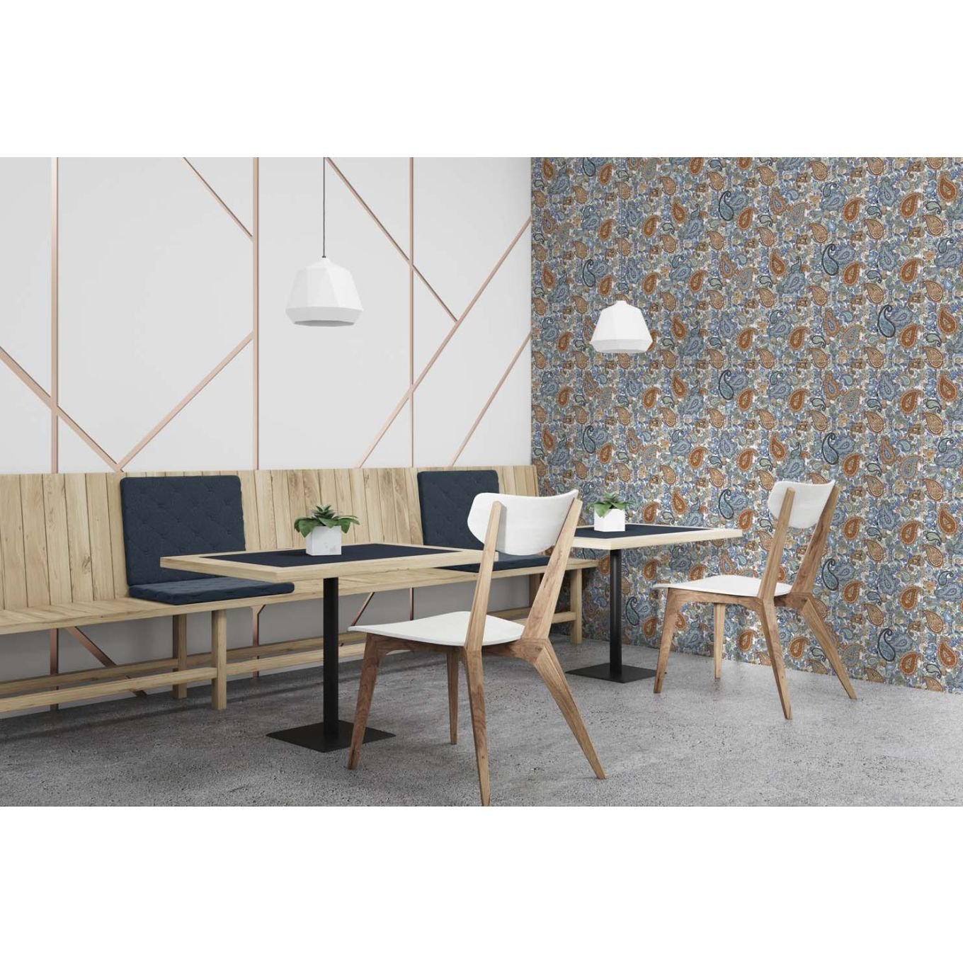 Clyde Paisley Nur Matt Porcelain Tile 250x250mm
