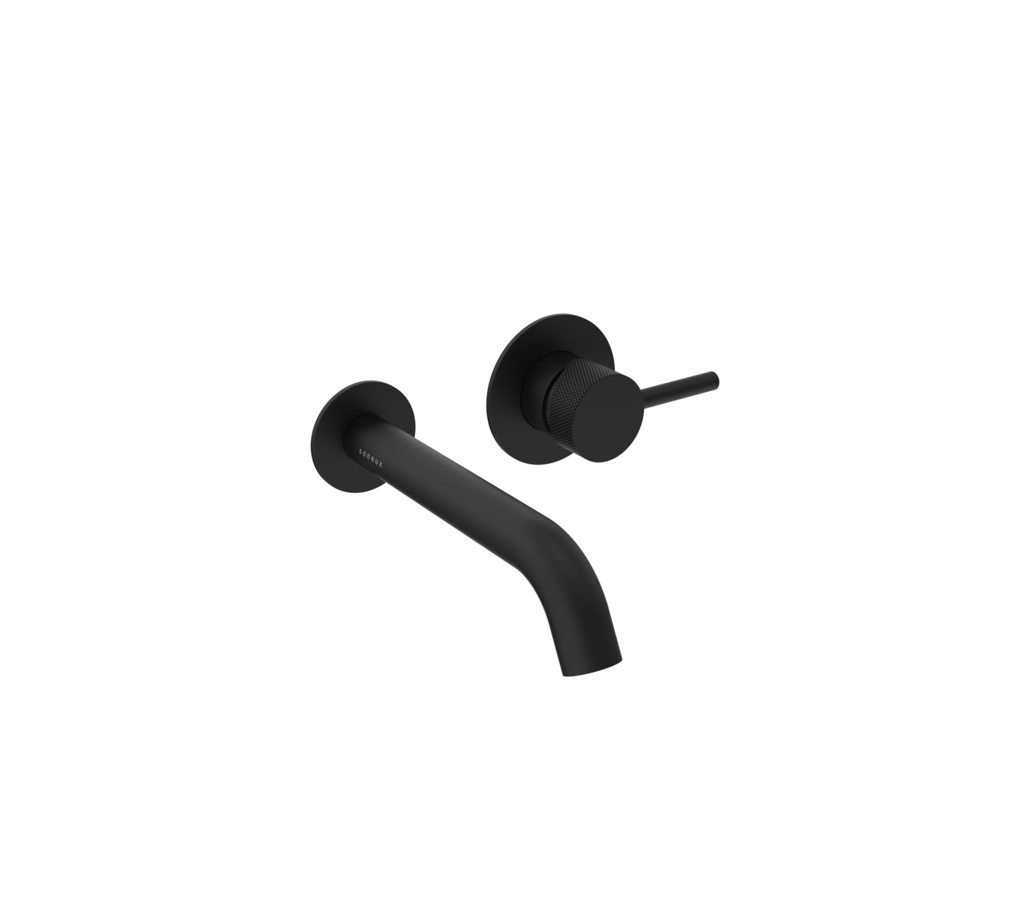 COS wall mounted 2 plate basin mixer with knurled handle