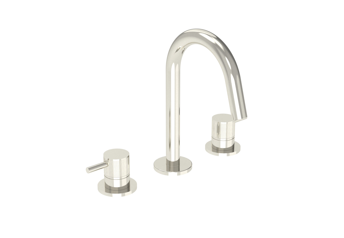 COS 3 Tap Hole Deck mounted Basin Mixer KIT - w/ Fluted handle