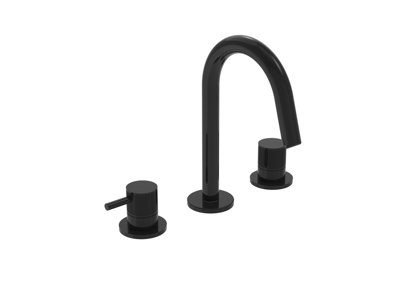 COS 3 Tap Hole Deck mounted Basin Mixer KIT - w/ Fluted handle