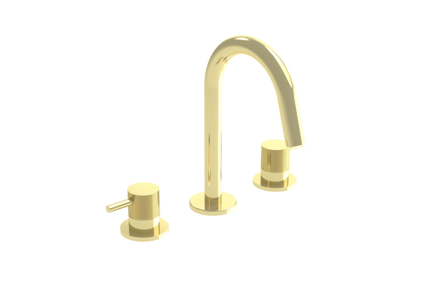 COS 3 Tap Hole Deck mounted Basin Mixer KIT - w/ Knurled handle