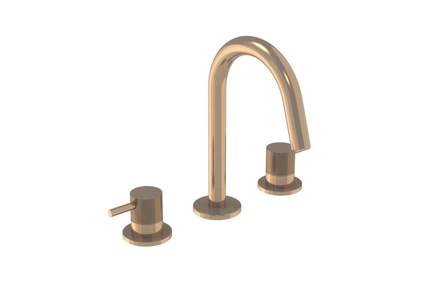 COS 3 Tap Hole Deck mounted Basin Mixer KIT - w/ Knurled handle