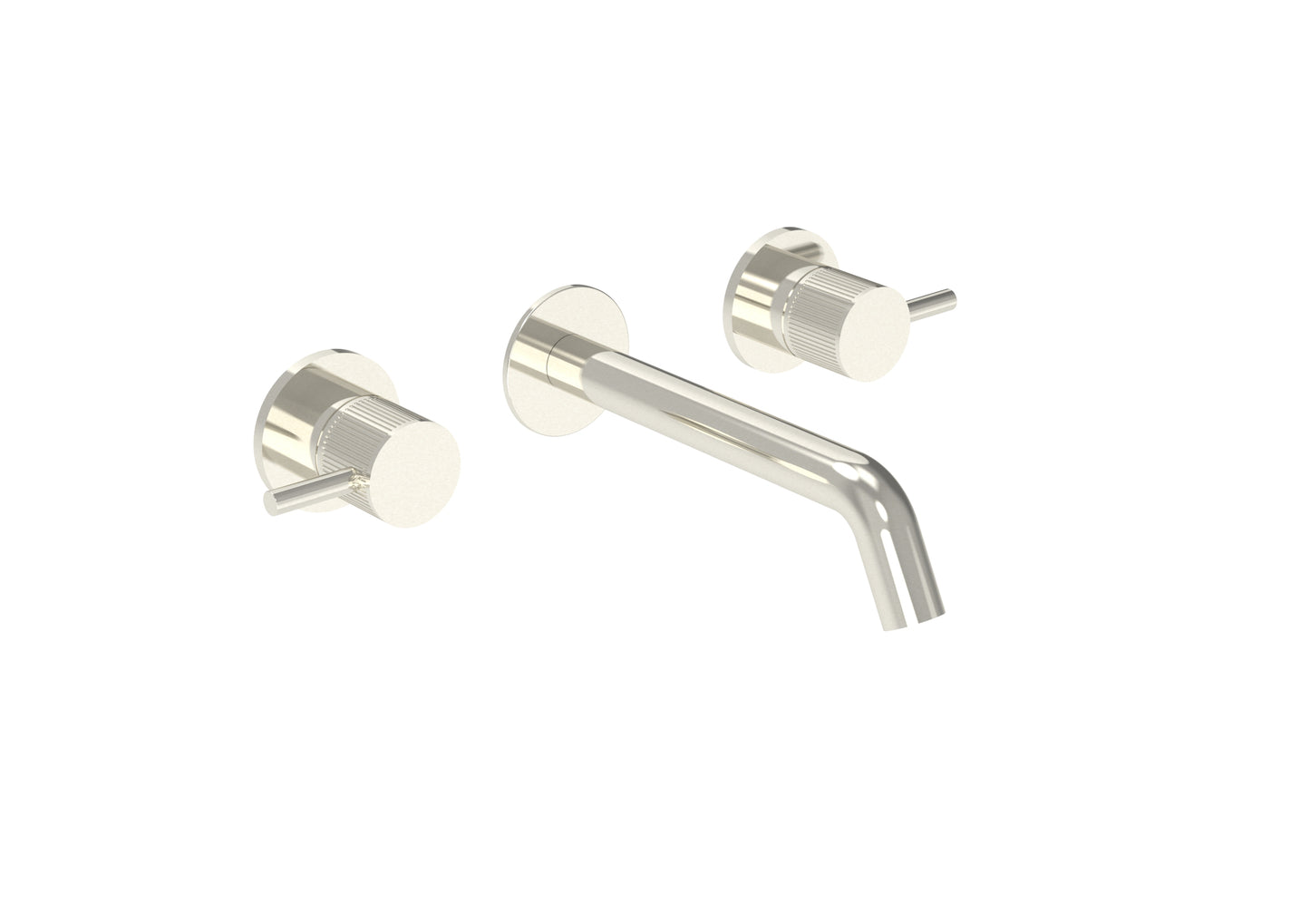 COS 3 Tap Hole Wall mounted Basin Mixer KIT - w/ Classic spout (170mm) w/ Fluted handle
