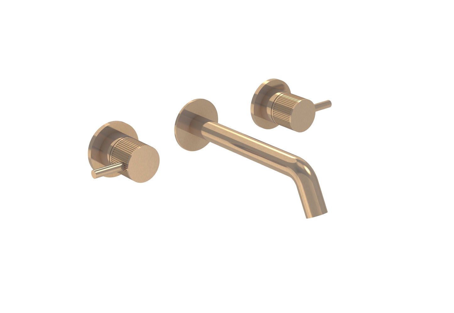 COS 3 Tap Hole Wall mounted Basin Mixer KIT - w/ Classic spout (170mm) w/ Fluted handle
