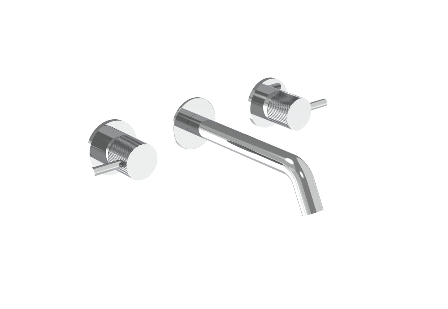 COS 3 Tap Hole Wall mounted Basin Mixer KIT - w/ Classic spout (170mm) w/ Knurled handle