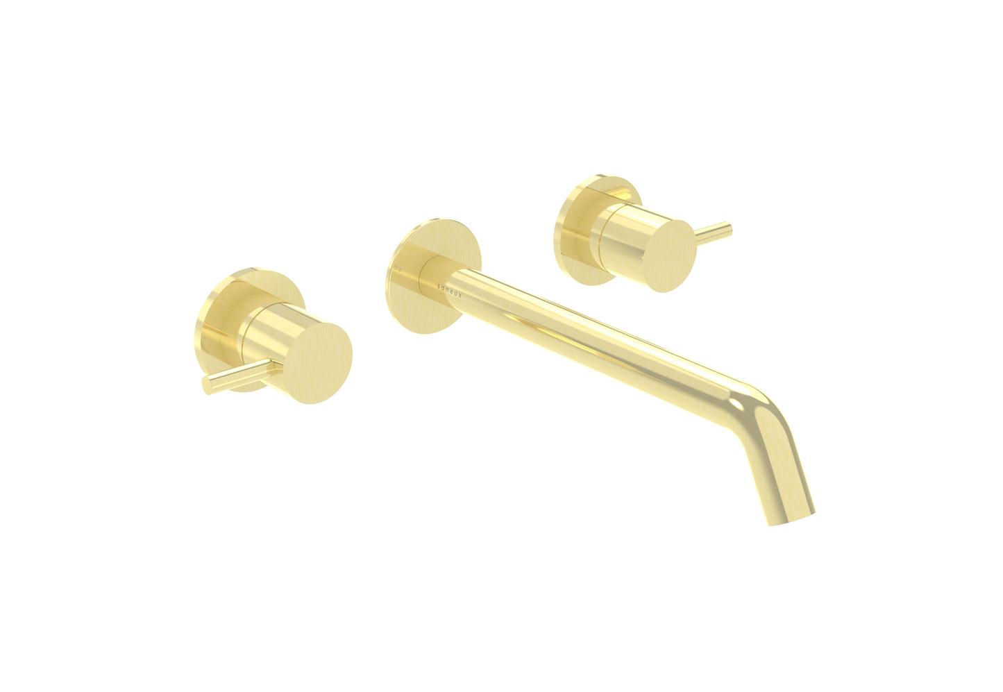 COS 3 Tap Hole Wall mounted Basin Mixer KIT - w/ Long spout (220mm) w/ Classic handle