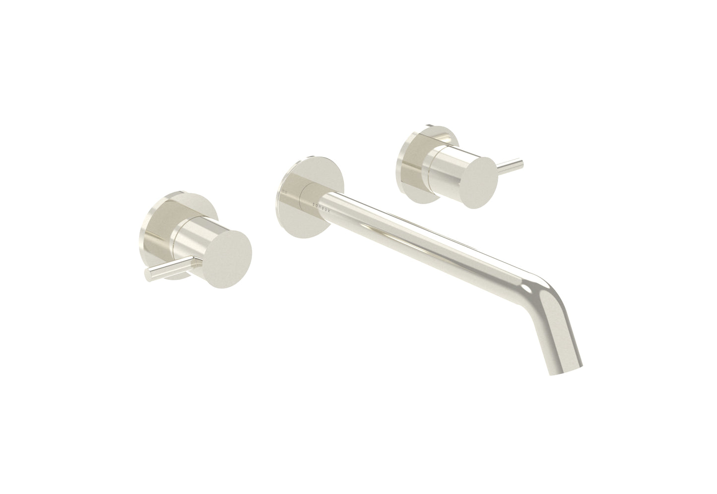 COS 3 Tap Hole Wall mounted Basin Mixer KIT - w/ Long spout (220mm) w/ Classic handle