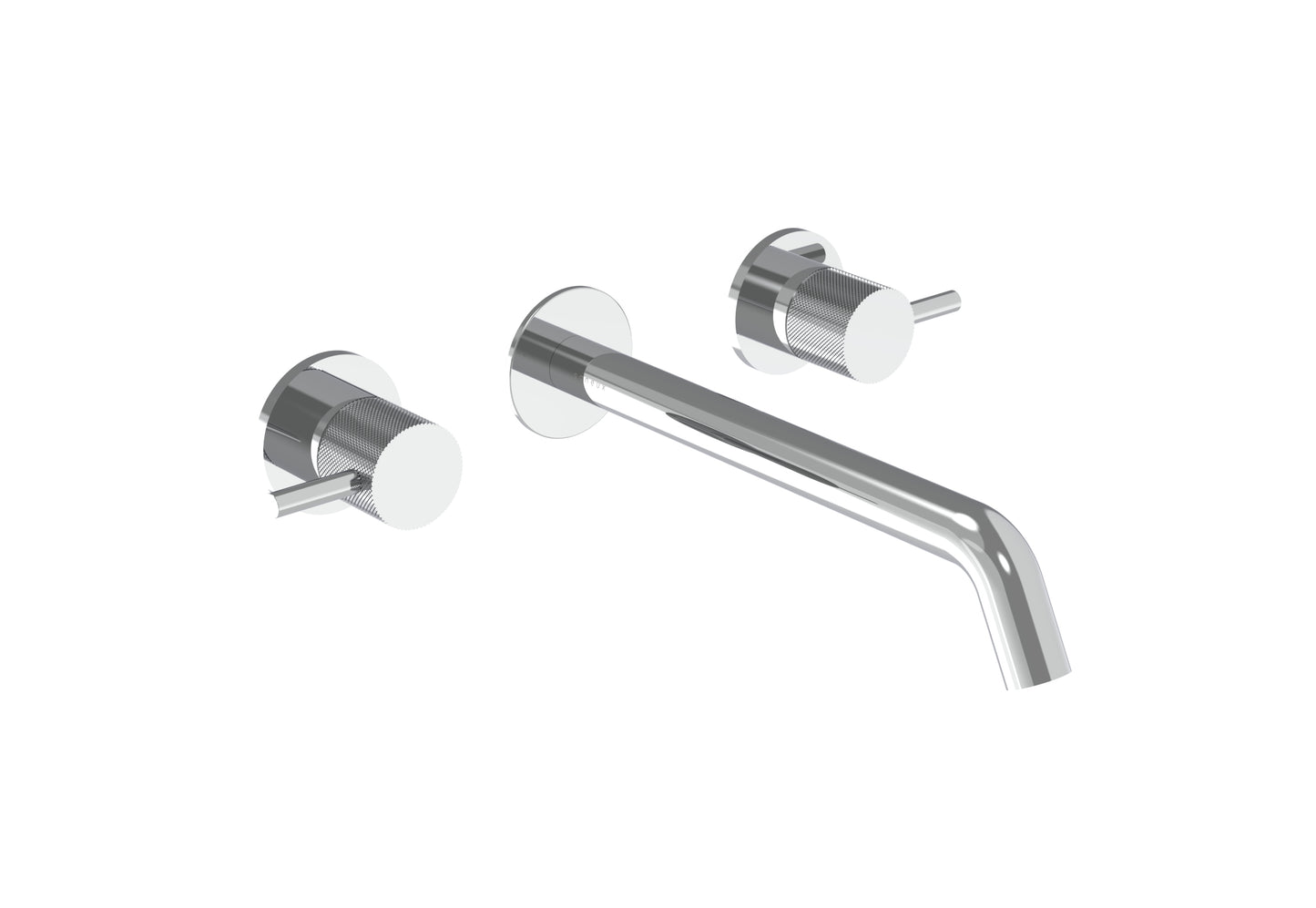 COS 3 Tap Hole Wall mounted Basin Mixer KIT - w/ Long spout (220mm) w/ Knurled handle