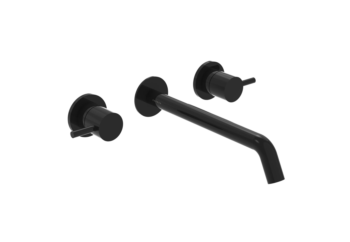 COS 3 Tap Hole Wall mounted Basin Mixer KIT - w/ Long spout (220mm) w/ Classic handle