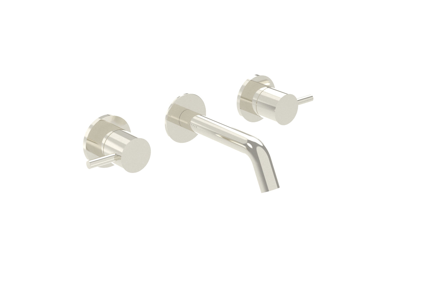 COS 3 Tap Hole Wall mounted Basin Mixer KIT - w/ Short spout (130mm) w/ Classic handle