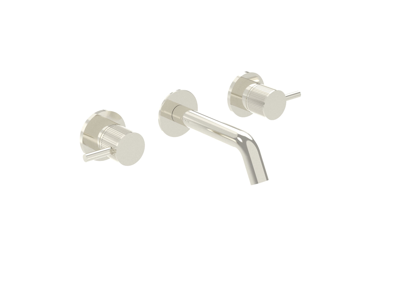 COS 3 Tap Hole Wall mounted Basin Mixer KIT - w/ Short spout (130mm) w/ Fluted handle