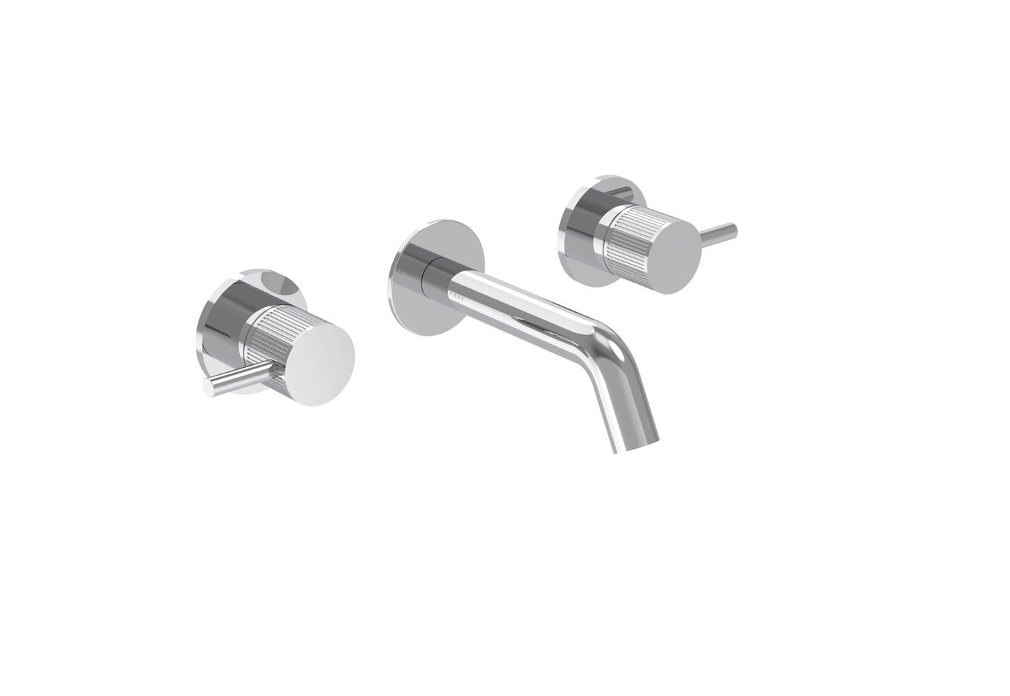 COS 3 Tap Hole Wall mounted Basin Mixer KIT - w/ Short spout (130mm) w/ Fluted handle