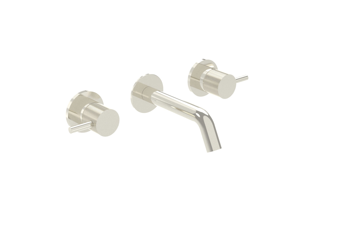 COS 3 Tap Hole Wall mounted Basin Mixer KIT - w/ Short spout (130mm) w/ Knurled handle