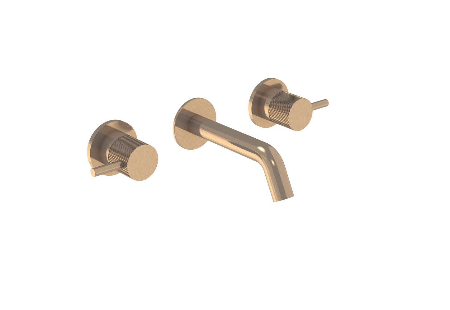 COS 3 Tap Hole Wall mounted Basin Mixer KIT - w/ Short spout (130mm) w/ Knurled handle