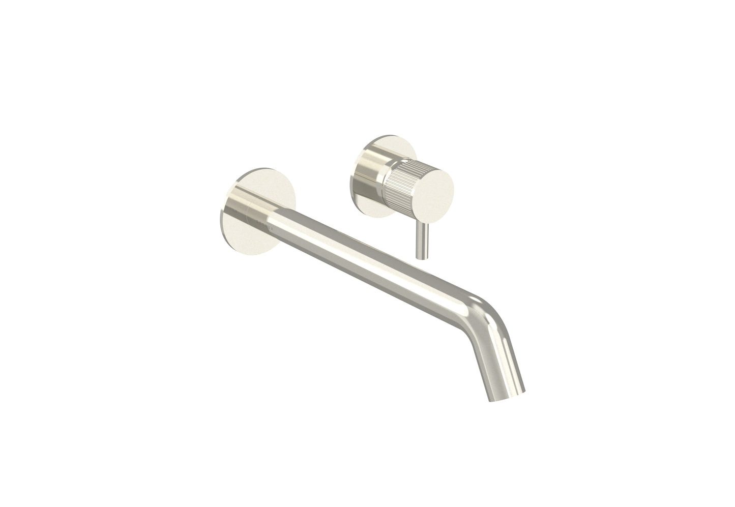 COS 2 Plate Wall mounted Basin Mixer KIT - w/ Long spout (220mm) w/ Fluted handle
