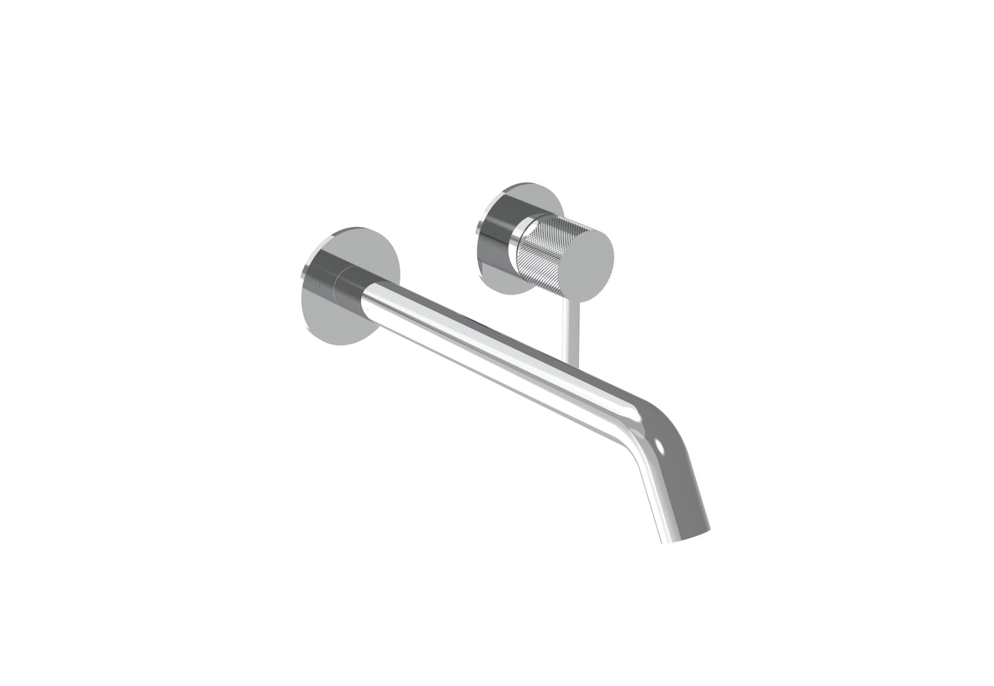 COS 2 Plate Wall mounted Basin Mixer KIT - w/ Long spout (220mm) w/ Knurled handle
