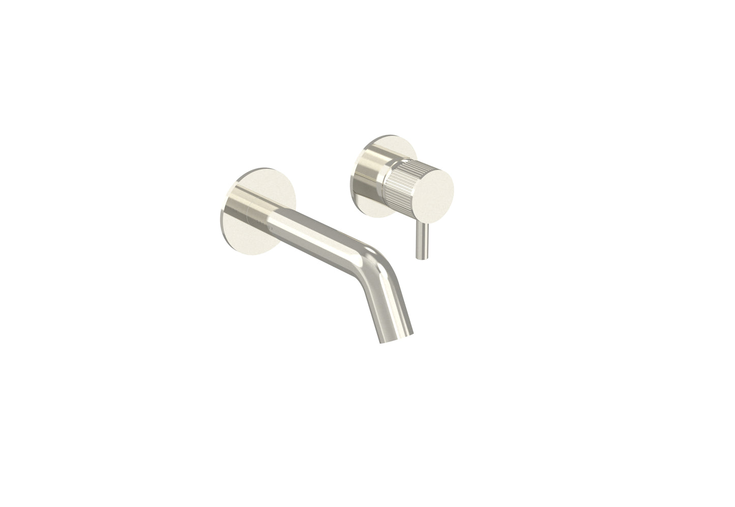 COS 2 Plate Wall mounted Basin Mixer KIT - w/ Short spout (130mm) w/ Fluted handle