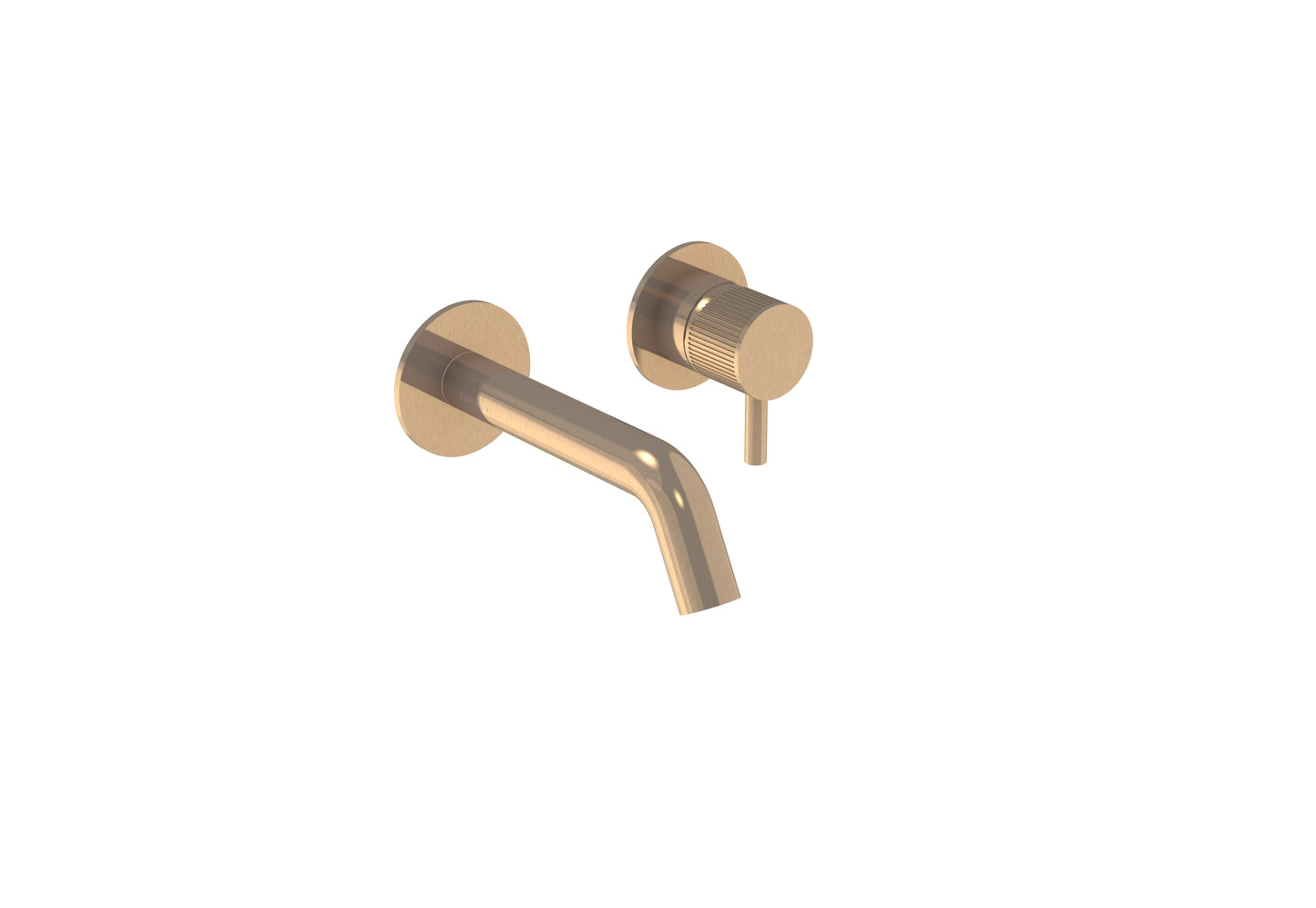 COS 2 Plate Wall mounted Basin Mixer KIT - w/ Short spout (130mm) w/ Fluted handle