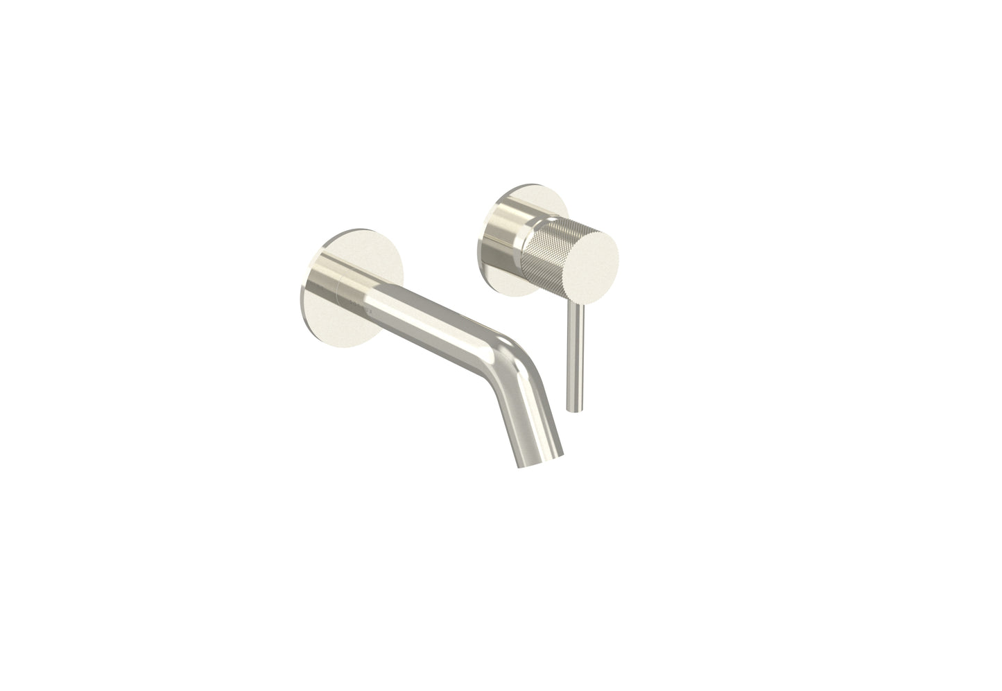 COS 2 Plate Wall mounted Basin Mixer KIT - w/ Short spout (130mm) w/ Knurled handle