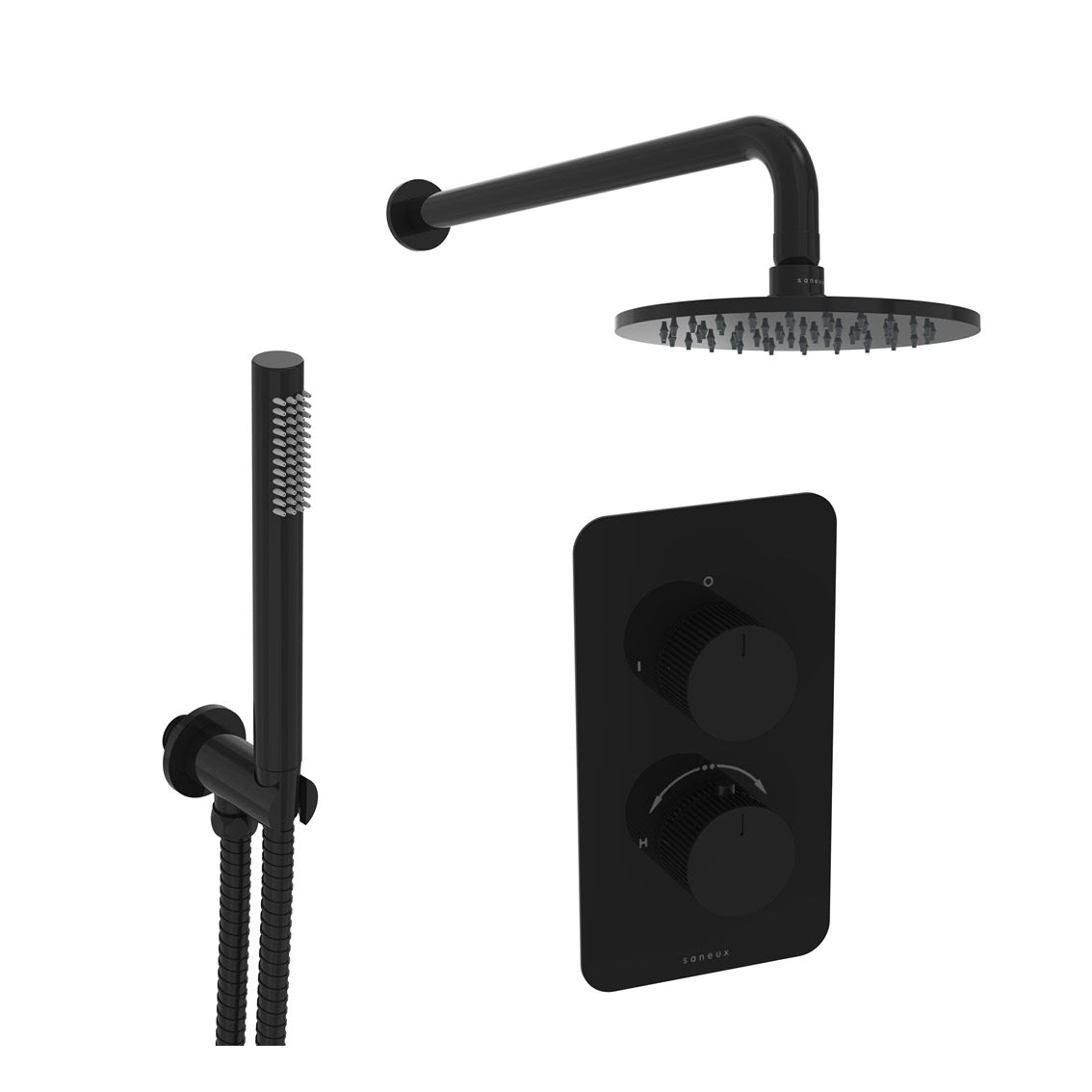 COS 2 way shower kit - w/ Slim Handset - Fluted