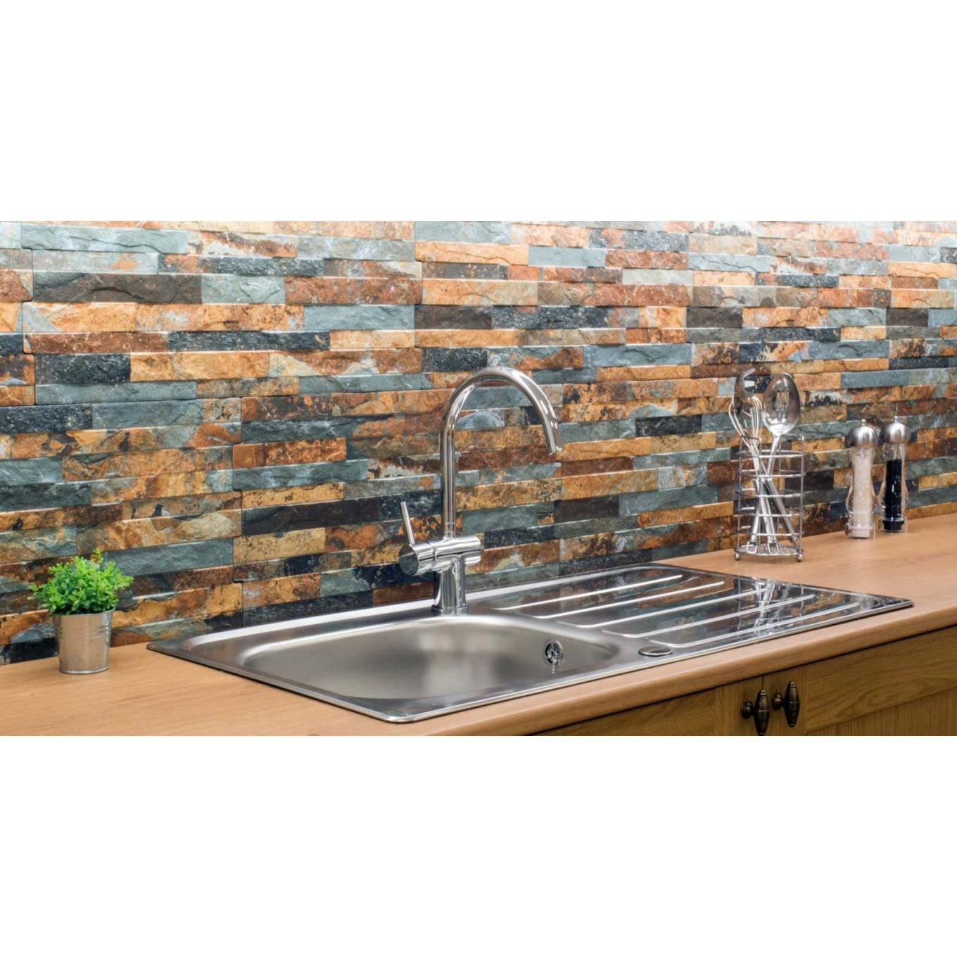 Prom Beige Brick Split Faced Porcelain Tile 300x600mm