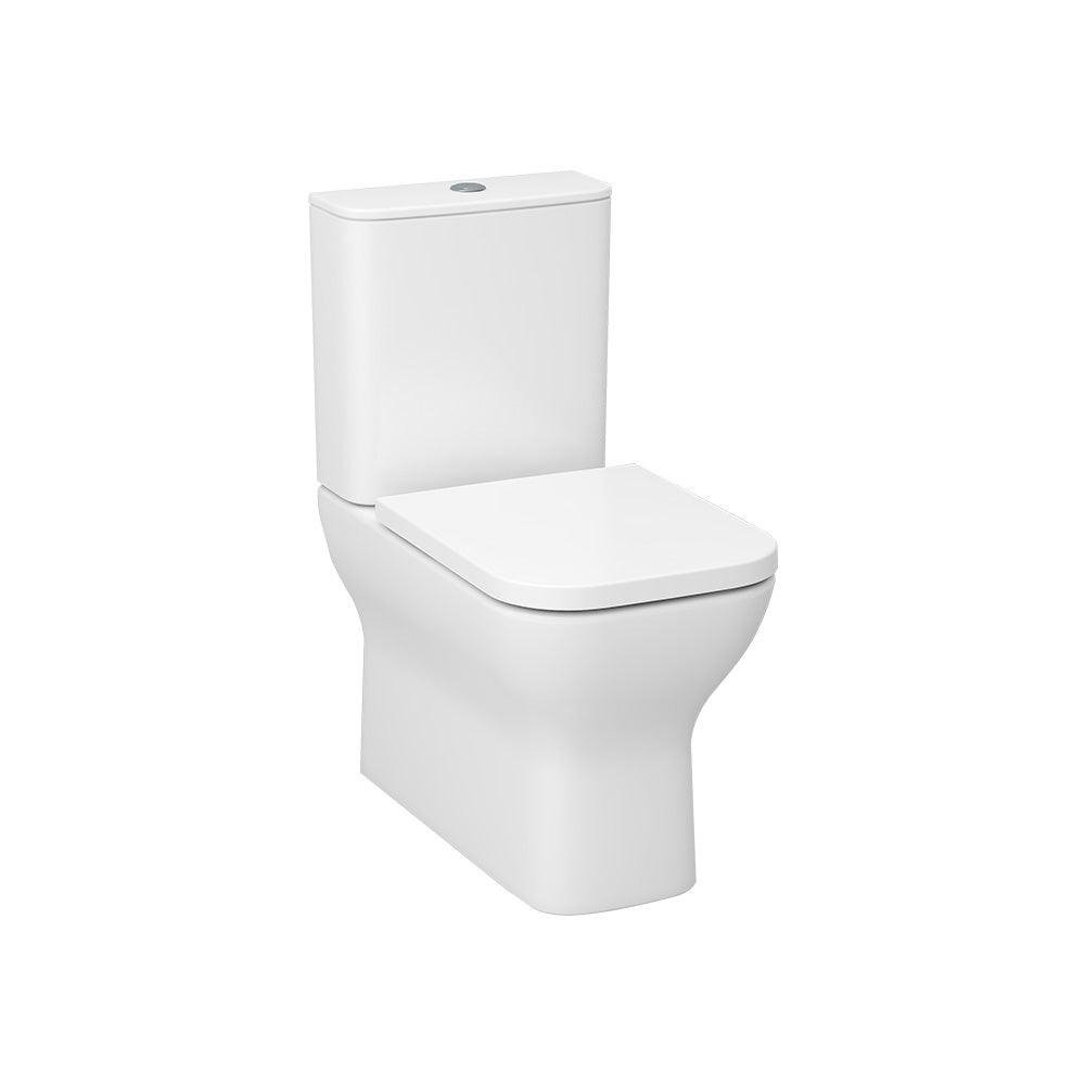 Quadro close coupled closed back pan & cistern