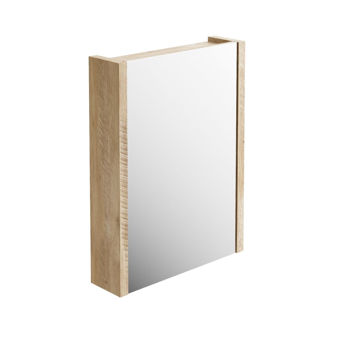 Winslow Light Sawn Oak Single Mirrored Cabinet 500mm