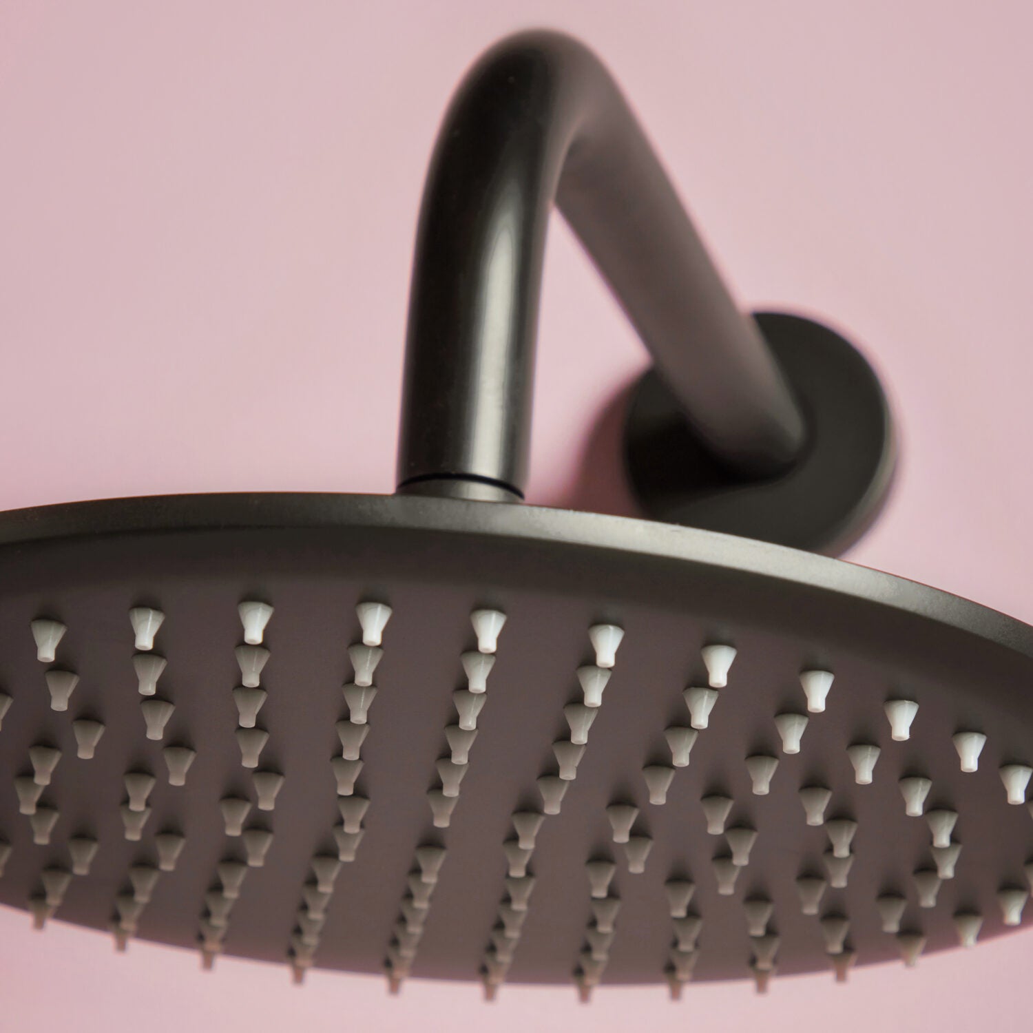 Round Shower Arm & Head Matte Black