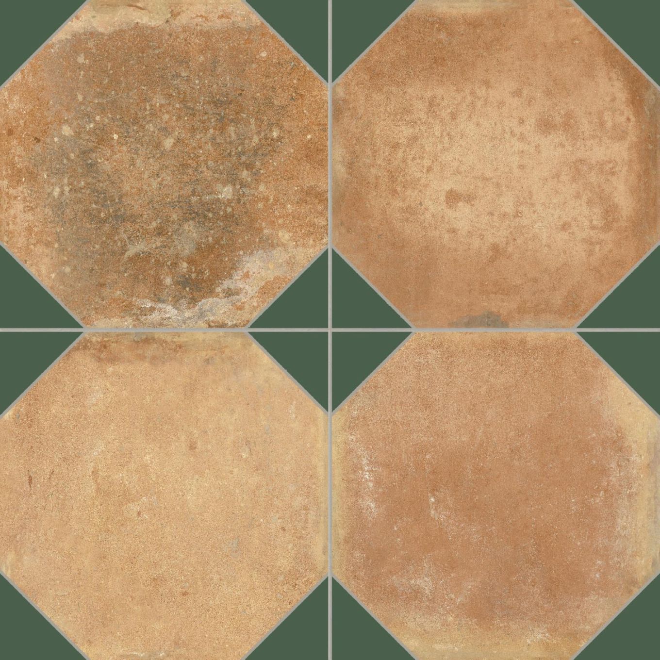 Natura Matt Porcelain Sage Patterned Terracotta Tile 452x452mm