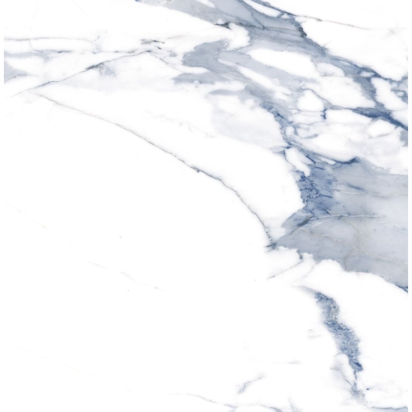 Stockholm Blue Gloss Porcelain Tile 600x600mm
