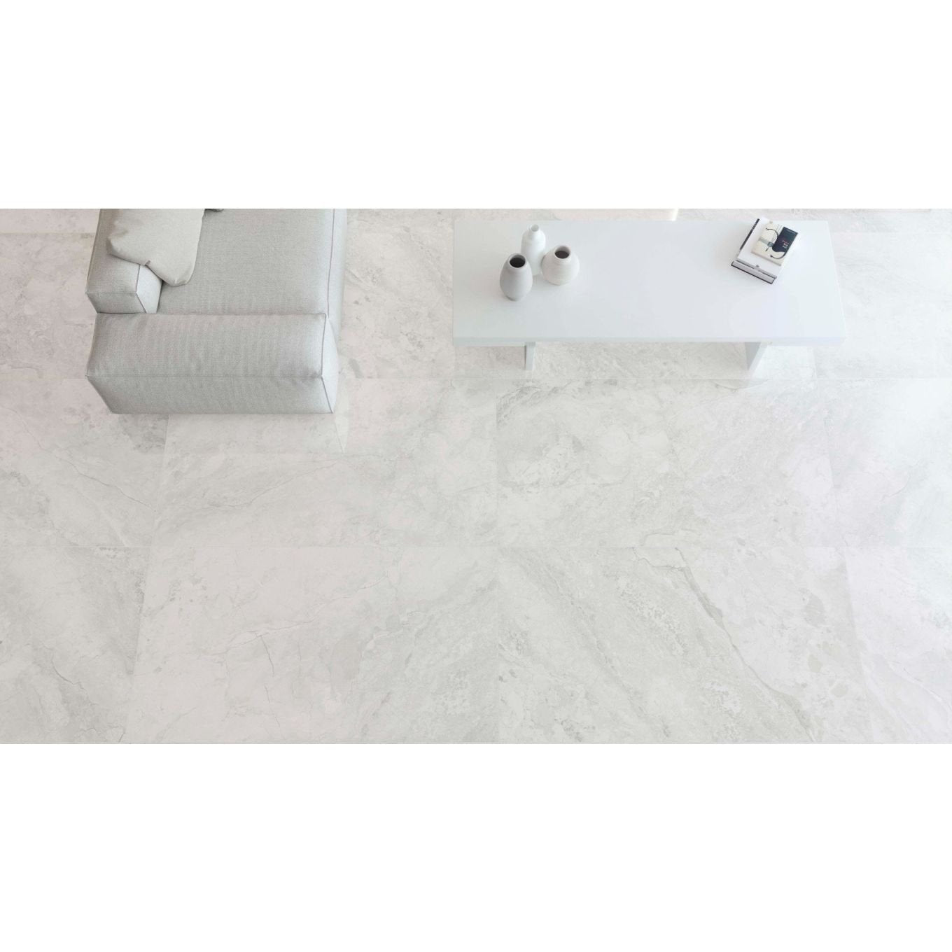 Delilah Cloud Gloss Porcelain Tile 600x1200mm