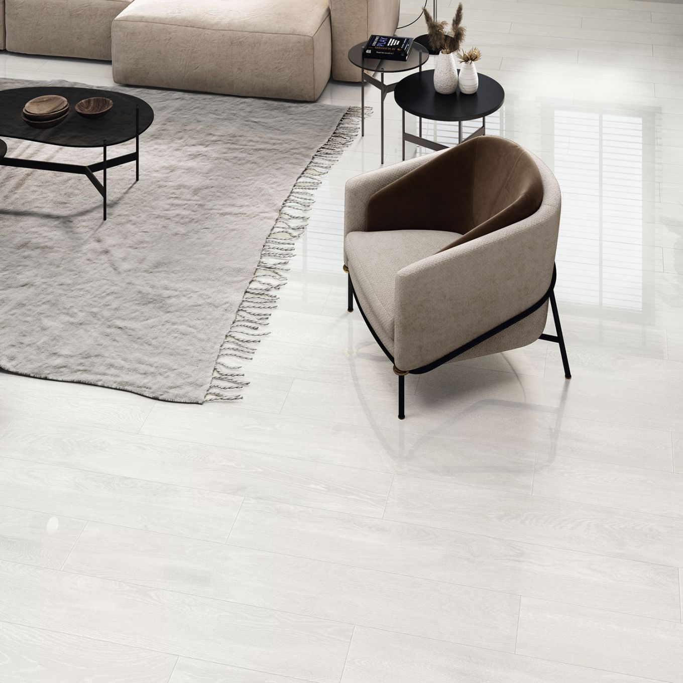 Shelby Nordica Polished Porcelain Tile 1475x205mm