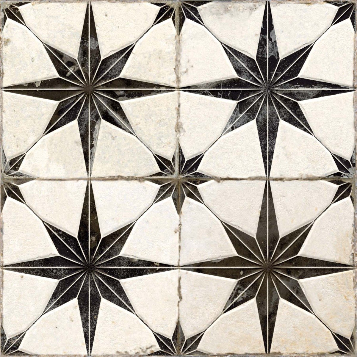 Hades Star Black Lappato Ceramic Tile 450x450mm
