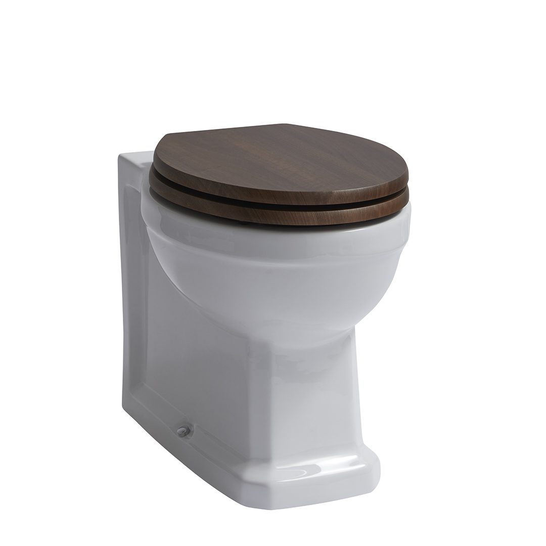 Elegant Haven Dunbar Back To Wall Pan With Walnut Seat And Cover 42131-