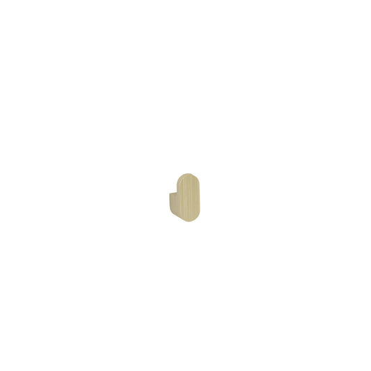 Round robe hook in brushed brass